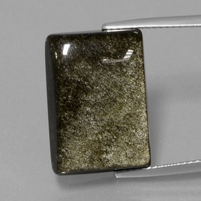 13.86캐럿 천연 골드 광택 흑요석, 바게트, 불투명체