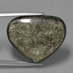 19.03캐럿 천연 블랙 골드 광택 옵시디언, 멋진 모양, 23×18.6 mm, 불투명체