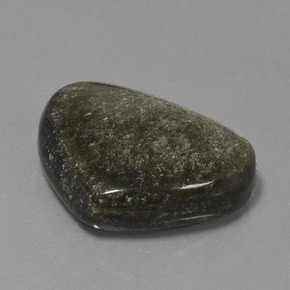 19.03캐럿 천연 블랙 골드 광택 옵시디언, 멋진 모양, 23×18.6 mm, 불투명체