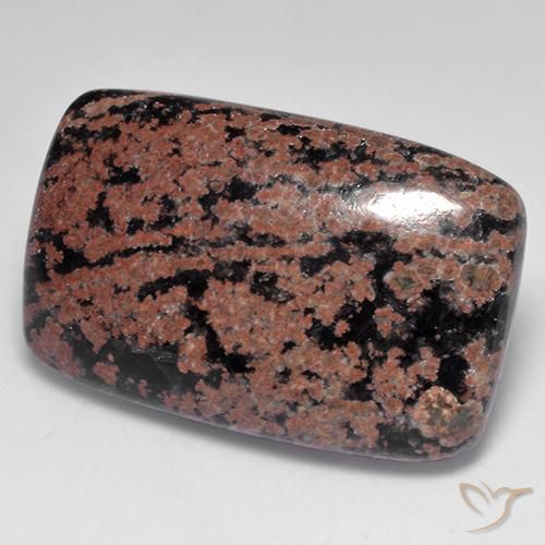 25.37캐럿 천연 멀티컬러 옵시디언, 쿠션 컷, 29.1×18.8 mm, 불투명체