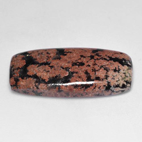 8.20캐럿 천연 멀티컬러 옵시디언, 쿠션 컷, 22.4×11.3 mm, 불투명체