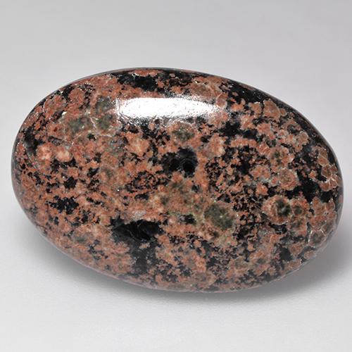 25.01캐럿 천연 멀티컬러 옵시디언, 타원형 컷, 29×19.9 mm, 불투명체