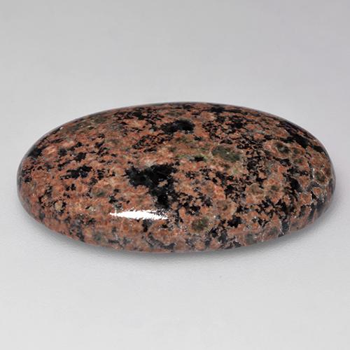 25.01캐럿 천연 멀티컬러 옵시디언, 타원형 컷, 29×19.9 mm, 불투명체