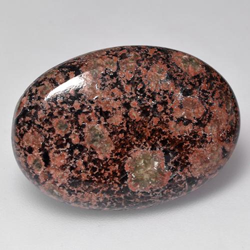 15.91캐럿 천연 멀티컬러 옵시디언, 타원형 컷, 25.7×18.2 mm, 불투명체