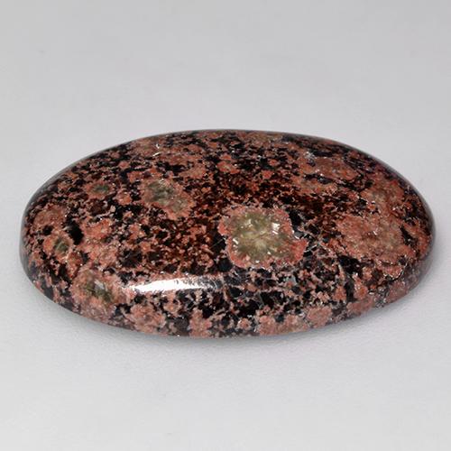 15.91캐럿 천연 멀티컬러 옵시디언, 타원형 컷, 25.7×18.2 mm, 불투명체
