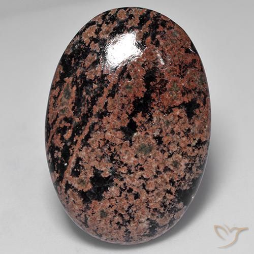 34.04ct 자연스러운 다색 흑요석, 타원형, 불투명체