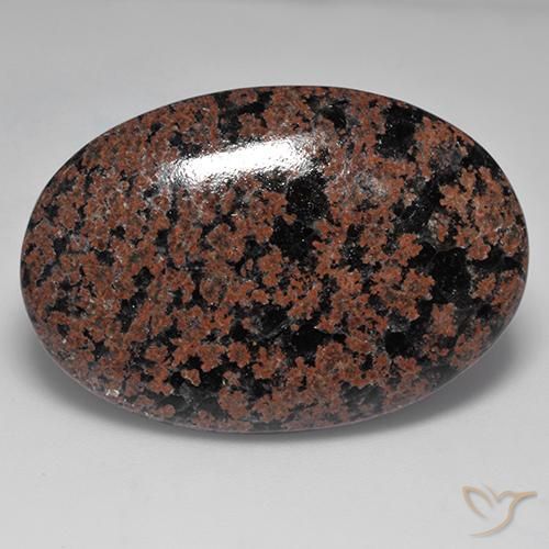 32.65ct 자연스러운 다색 흑요석, 타원형, 불투명체