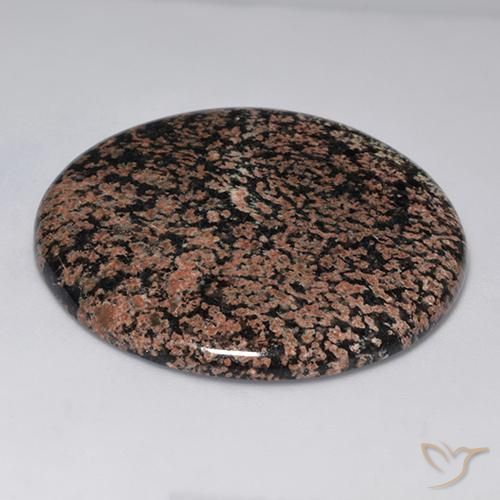 58.60캐럿 천연 다색 흑요석, 라운드 컷, 불투명체