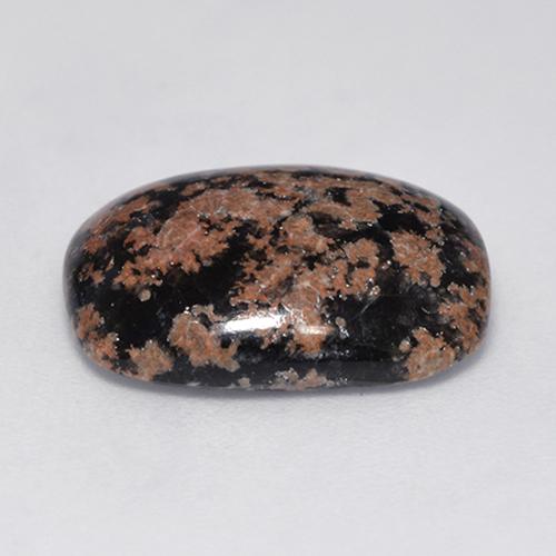 6.39캐럿 천연 멀티컬러 옵시디언, 쿠션 컷, 15.8×12.3 mm, 불투명체