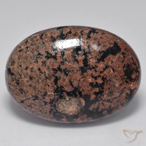 22.85ct 자연스러운 다색 흑요석, 타원형, 불투명체