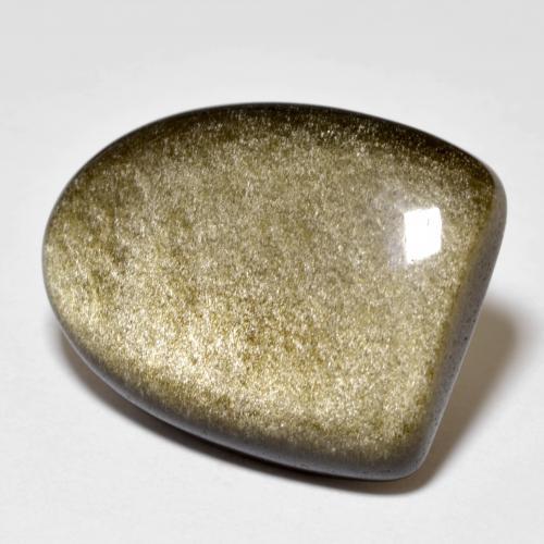 16.36캐럿 천연 브론즈 블랙 흑요석, 멋진 모양, 불투명체