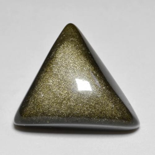 10.77캐럿 천연 브론즈 블랙 흑요석, 일조, 불투명체