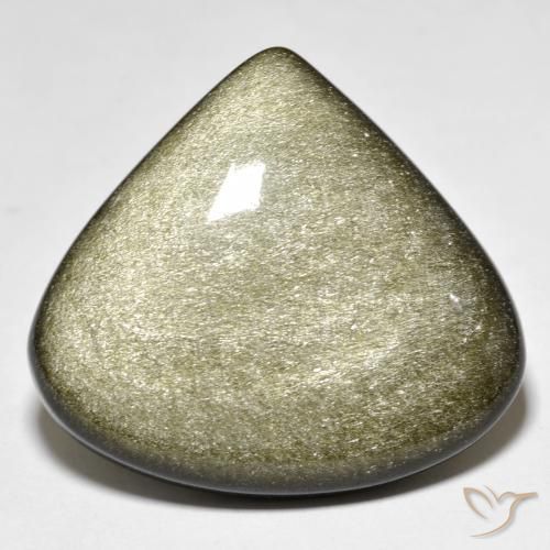 38.72ct 자연스러운 블랙 브라운 흑요석, 배 모양, 불투명체