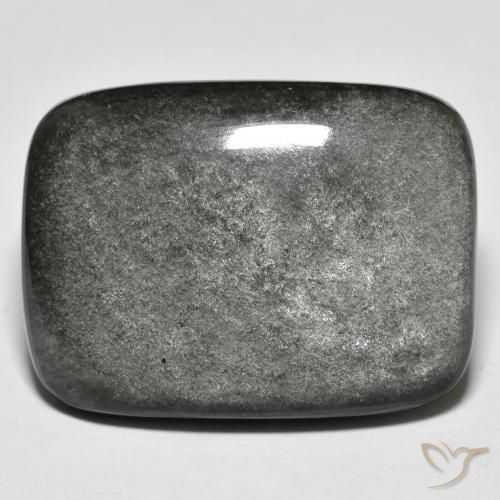 33.22ct 자연스러운 밝은 회색 흑요석, 방석, 불투명체