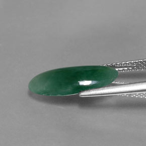 3.52캐럿 천연 그린 옴파사이트 제이드, 멋진 모양, 16.3×7.6 mm, 투명한