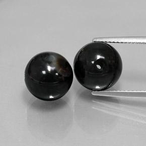 캐럿 천연 검정색 오닉스 보석, 구형 / 볼, 10.33 mm, 불투명체