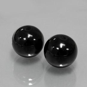 캐럿 천연 검정색 오닉스 보석, 구형 / 볼, 10.32 mm, 불투명체