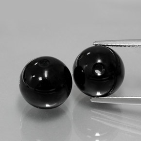 캐럿 천연 검정색 오닉스 보석, 구형 / 볼, 10.34 mm, 불투명체