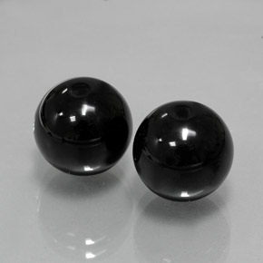 캐럿 천연 검정색 오닉스 보석, 구형 / 볼, 10.34 mm, 불투명체