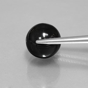 6.88캐럿 천연 검은색 오닉스, 구 / 공, 불투명체