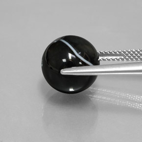 7.45캐럿 천연 검정색 오닉스, 구형 / 볼, 10.50 mm, 불투명체