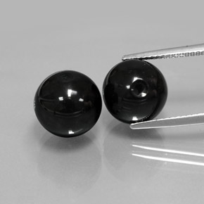 캐럿 천연 검정색 오닉스 보석, 구형 / 볼, 10.20 mm, 불투명체