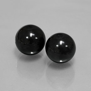 캐럿 천연 검정색 오닉스 보석, 구형 / 볼, 10.20 mm, 불투명체