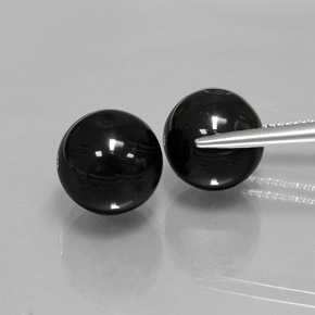 캐럿 천연 검정색 오닉스 보석, 구형 / 볼, 10.20 mm, 불투명체
