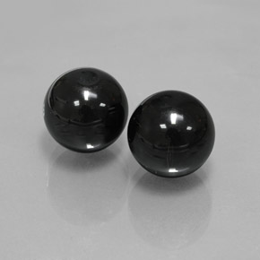 캐럿 천연 검정색 오닉스 보석, 구형 / 볼, 10.18 mm, 불투명체