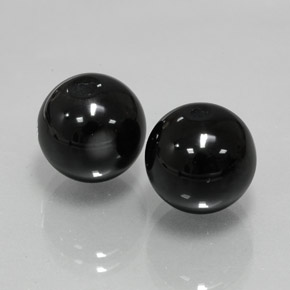 캐럿 천연 검정색 오닉스 보석, 구형 / 볼, 10.38 mm, 불투명체