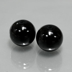 캐럿 천연 검정색 오닉스 보석, 구형 / 볼, 10.30 mm, 불투명체