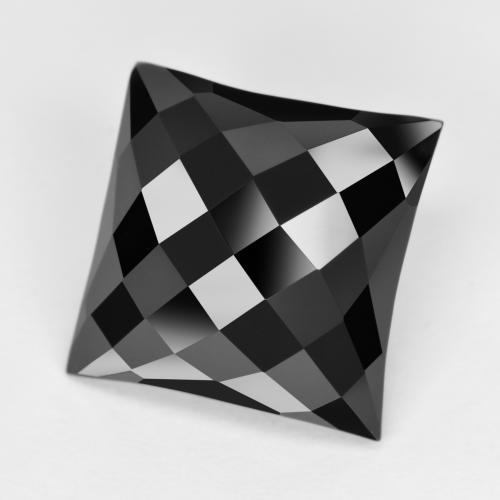 4.94캐럿 천연 검정색 오닉스, 스퀘어, 11.7×11.6 mm, 불투명체