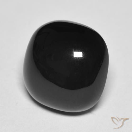 4.81ct 자연스러운 검은색 오닉스, 방석, 불투명체