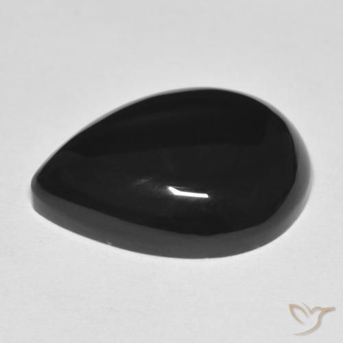 10.39캐럿 천연 검은색 오닉스, 배 모양, 불투명체