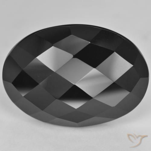 33.29ct 자연스러운 검은색 오닉스, 타원형, 불투명체