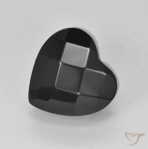 4.31ct 자연스러운 검은색 오닉스, 마음, 불투명체