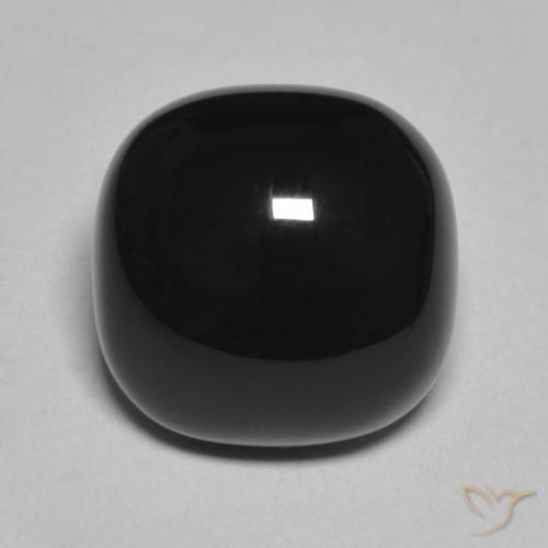 4.85ct 자연스러운 검은색 오닉스, 방석, 불투명체
