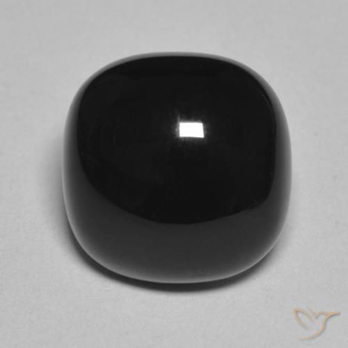 4.74ct 자연스러운 검은색 오닉스, 방석, 불투명체