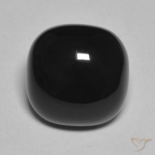 4.88ct 자연스러운 검은색 오닉스, 방석, 불투명체