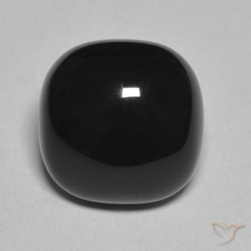 4.77ct 자연스러운 검은색 오닉스, 방석, 불투명체