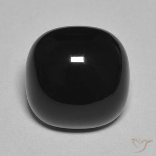 4.70ct 자연스러운 검은색 오닉스, 방석, 불투명체