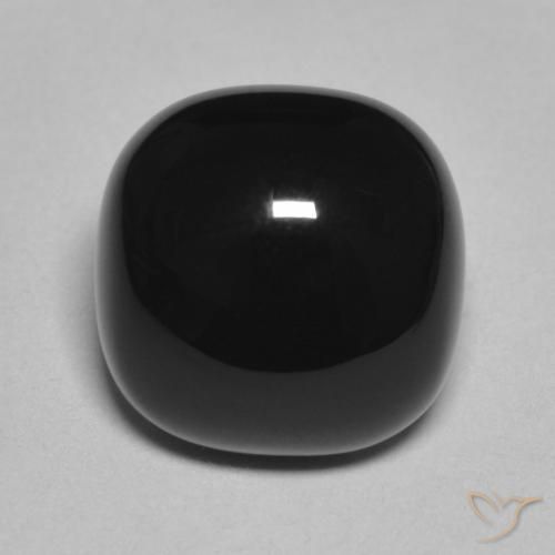 4.89ct 자연스러운 검은색 오닉스, 방석, 불투명체