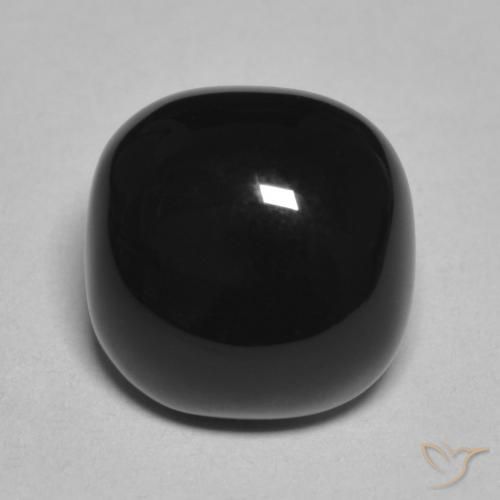 4.85ct 자연스러운 검은색 오닉스, 방석, 불투명체