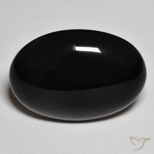 19.31ct 자연스러운 검은색 오닉스, 타원형, 불투명체