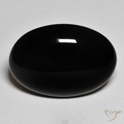 19.15ct 자연스러운 검은색 오닉스, 타원형, 불투명체