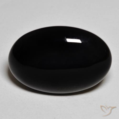 19.53ct 자연스러운 검은색 오닉스, 타원형, 불투명체