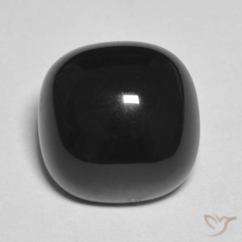 4.71ct 자연스러운 검은색 오닉스, 방석, 불투명체
