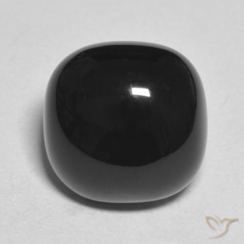 4.89ct 자연스러운 검은색 오닉스, 방석, 불투명체