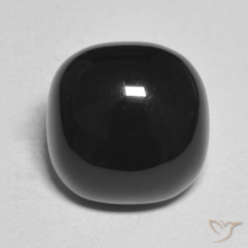4.84ct 자연스러운 검은색 오닉스, 방석, 불투명체