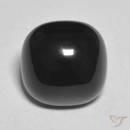 4.71ct 자연스러운 검은색 오닉스, 방석, 불투명체